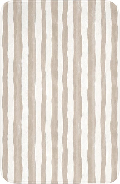 WC mat 40x60 cm - Antislip - Minimalistisch - Strepen - Beige - Toiletmat - Vloermat - Douchemat - Toilet tapijt - Toiletmatten