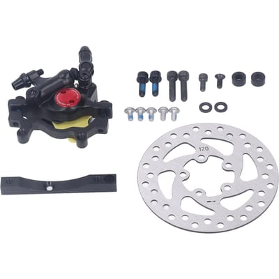 Kit de Disque de Frein Hydraulique pour Trottinette Électrique Disque de Frein 120mm Kit d'Étriers de Frein Pour Xiaomi M365 Pro Pro 2 Curved