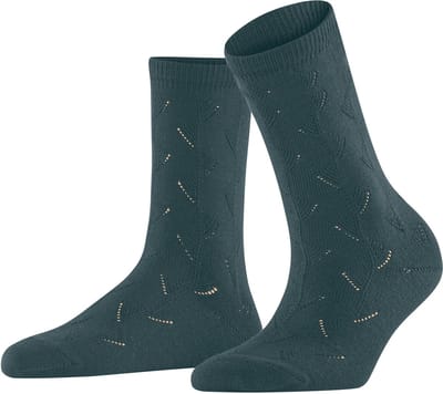 FALKE Wind Dance eenkleurig wol sokken dames groen - maat 35-38