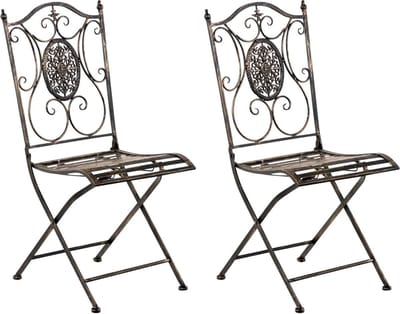 CLP Sibell Set van 2 tuinstoelen - Opvouwbaar bronzen