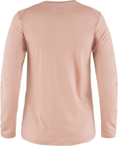 Fjallraven Abisko Wool LS Women - Outdoorshirt - Dames - Lange mouwen - Chalk Rose - Maat L