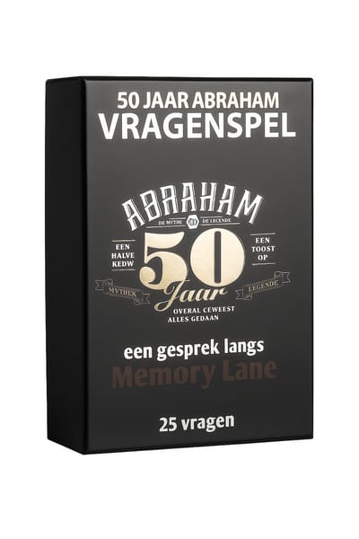 Abraham vragen spel | Verjaardag | 50 jaar | Vragenspel | 25 vragen
