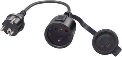 Solidchoice - Schuko Verlengkabel 16A 250V, 0,3 m voor Binnen en Buiten