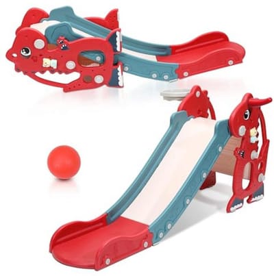 4-in-1 Kinderglijbaan - Indoor & Outdoor Glijbaan voor Kinderen vanaf 2 Jaar