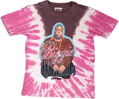 Biggie Smalls - Neon Glow Heren T-shirt - S - Roze