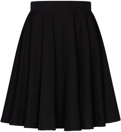 Succubus Clothing Suzy Denim 50's Swing Rok Zwart