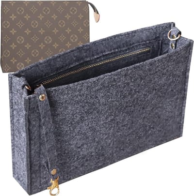 Famanu – Toilettas Pouch 26 19 Messenger Tas Voering voor dames - 2 maten en 8 kleuren - grijs - small-19 - compact en functioneel