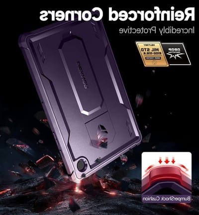 Robuuste Beschermcase voor Samsung Galaxy Tab A8 met Ingebouwde Schermbeschermer en Kickstand - Schokbestendig en Militaire Bescherming