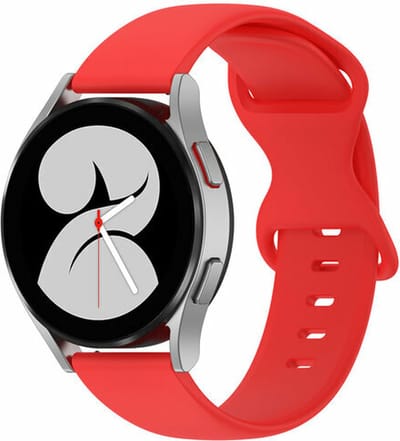By Qubix - Geschikt voor Garmin bandje - Geschikt voor Garmin Vivomove 3 / HR / Luxe / Sport / Style / Trend - Solid color sportband - Rood - Smartwatch bandje 20mm