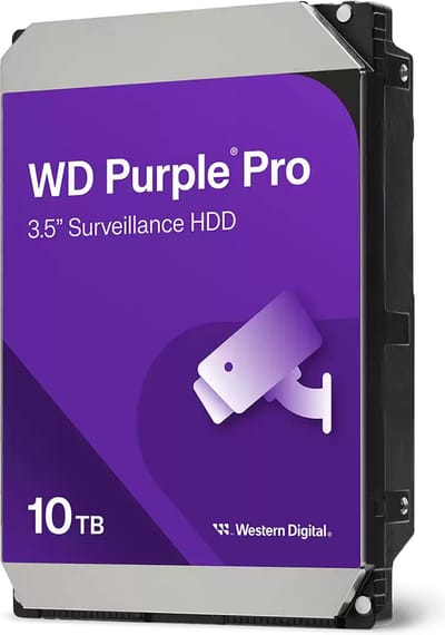 Western Digital Purple Pro WD102PURP interne harde schijf 10 TB 7200 RPM 512 MB 3.5" SATA III
