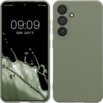 kwmobile telefoonhoesje geschikt voor Samsung Galaxy S24 - Hoesje voor smartphone - Precisie camera uitsnede - In grijsgroen