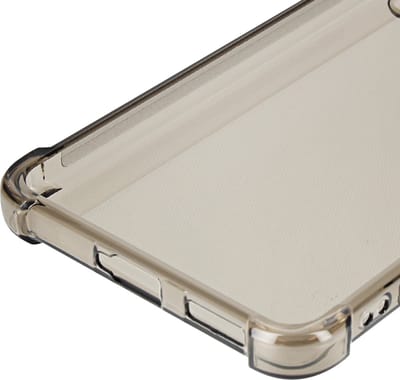iMak, Hoes Geschikt voor Xiaomi Poco X6 Pro Siliconen munten bumper doorzichtig, Transparant zwart