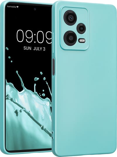 kwmobile metallic telefoonhoesje van TPU - geschikt voor Xiaomi Redmi Note 12 Pro 5G - Flexible case voor smartphone - In metallic mintgroen