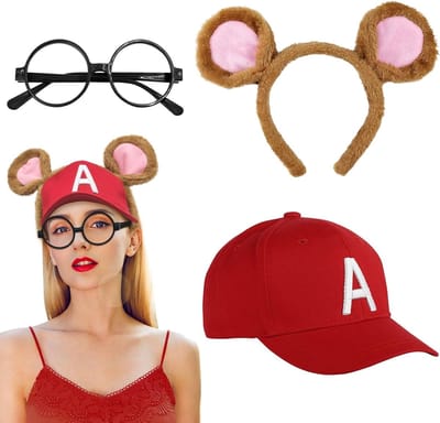 Squirrel Kostuum voor Kinderen - 3-delig Set met Rode Hoed voor Verkleedpartijen, Halloween en Feestjes