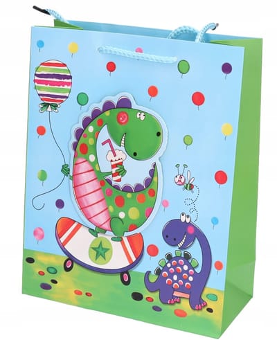 Dino Cadeautas - 22,5x18x8cm - Feestelijk en Stevig