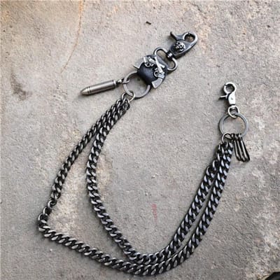 Chaîne de Pantalon Pendentif Créatif Chaîne Épaisse Double Chaîne Hip Hop Punk Européen et Américain Tendance Homme Chaîne de Taille Personnalisée black multicolore