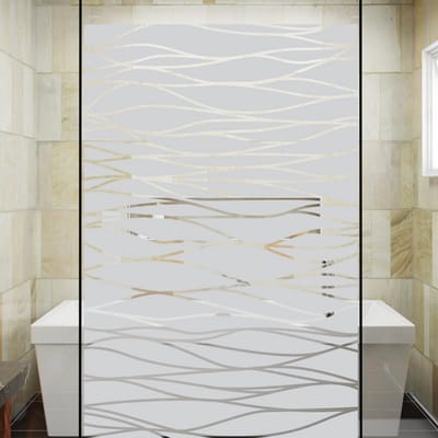 Privacy Raamfolie - DE OCEAAN - Zelfklevende raamfolie voor ramen en douchedeuren - 100x55cm
