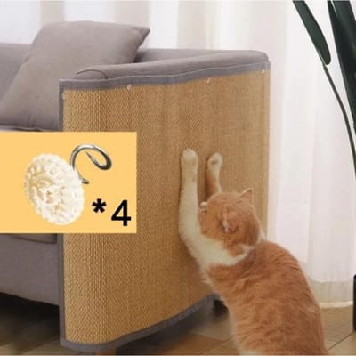 Sterke Bamboe Krabmat voor Katten Muur Sofa Bescherming Krabplank Mat Kattenpoten Scherp maken Matten Massage Zelf slijtvast Mat Decor 40x60cm