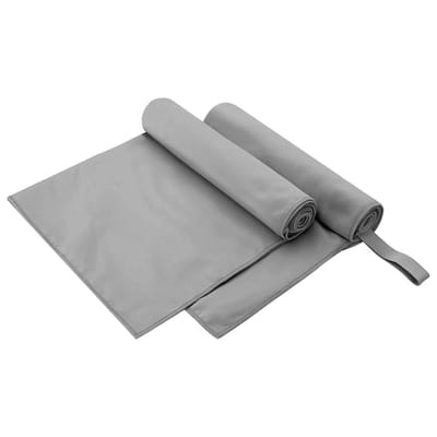 vidaXL - Sporthanddoeken - 2 - st - Donkergrijs - 100 - x - 50 - cm