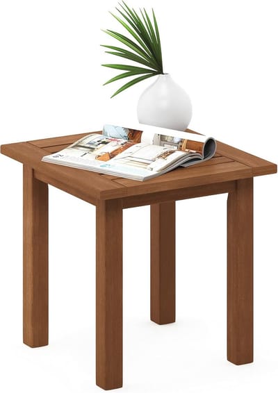Omgoods - Houten Bijzettafel voor Tuin en Balkon 45x44.5 cm