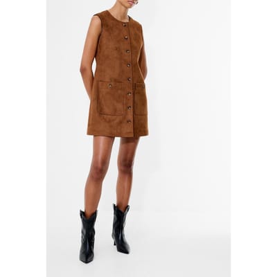 French Connection Laney Faux Suede Slvl Mini Dre Tan Größe: 10 | Blusenkleider Outlet | Damen