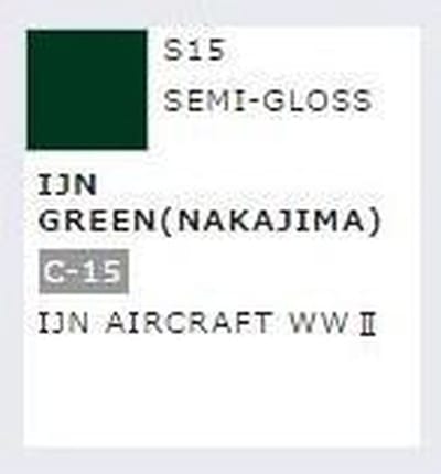 Gunze S-015 - Mr. Color Spray 100 ml IJN Green Nakajima - Spuitbus voor Plastic Modelbouw