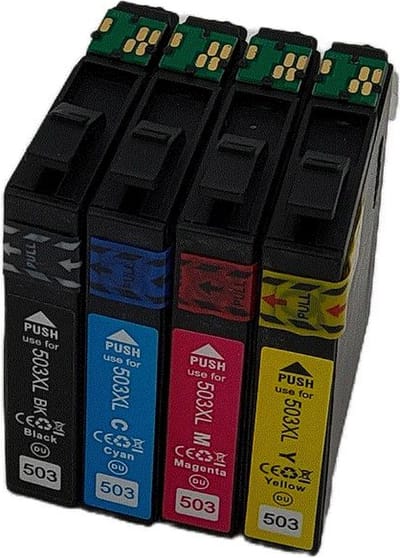 KATRIZ® Huismerk Inktcartridges voor Epson 503XL / T503XL – Zwart + Cyaan + Magenta + Geel (4 stuks) – Geschikt voor Epson WF-2960DWF / XP-5200 / XP-5205 – Hoge Capaciteit – Compatible Alternatief