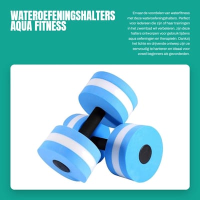 Dailygoods- Wateroefeningshalters Lichtgewicht - EVA Schuim - 2 Stuks - Aqua Fitness - Zwembad Oefening - Drijfvermogen - Handstangen - Aquatische Dumbbells