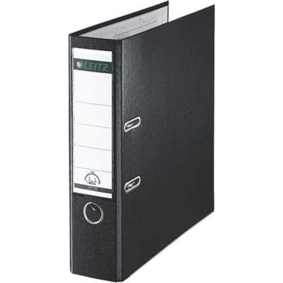 Leitz 180° Kunststof Ordner - 90% gerecycled karton - 30% pre-consumer gerecycled plastic - Rugbreedte van 82 mm - A4 - Zwart