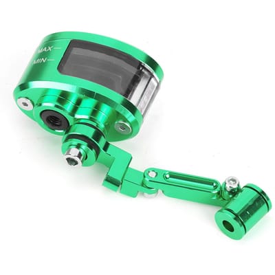 Voorremvloeistofreservoir CNC Aluminium Motorfiets Oliebeker Set Geschikt voor Kawasaki ZX 6R 9R 10R Groen groen