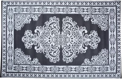 Tapijt - Tuintapijt - Perzisch - zwart/wit - 186x120cm