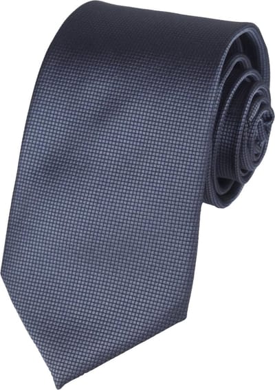 Fako Fashion - Stropdas - Fijne Ruit - Satijn - 8cm - 145cm - Donkergrijs