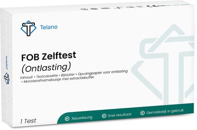 FOB Test - Zelftest voor Bloed in Ontlasting - Sneltest Binnen 5 Minuten Resultaat - Telano