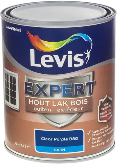 Levis - Expert Hout Lak Buiten Satin Mix - Clear Purple B80 - Mengverf - 1 L