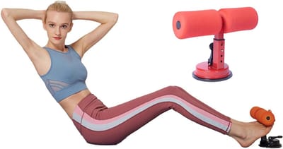 Sit-up Hulp - Buikspier Trainer - Thuis Fitness - Verstelbare Hoogte - Grote Zuignap - Zwart