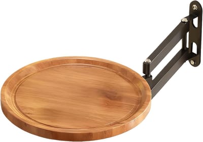 Opvouwbare Wandlade - Ruimtebesparende Tafel - Extra Werkruimte - Intrekbaar Compact Ontwerp - 30 x 3 cm - Houtkleur