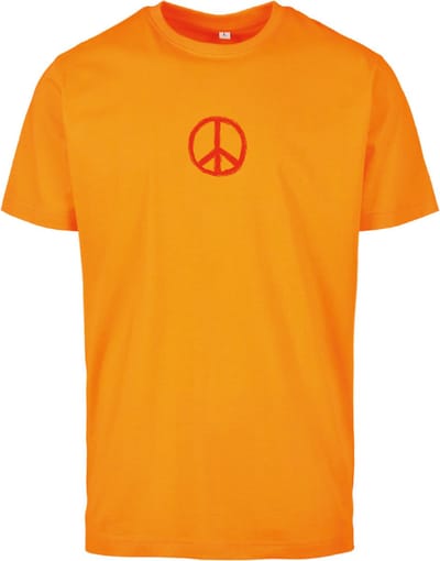 T-shirt oranje XXL - Make love not war - soBAD. | T-shirt unisex | T-shirt mannen | T-shirt vrouwen | Humor | Love