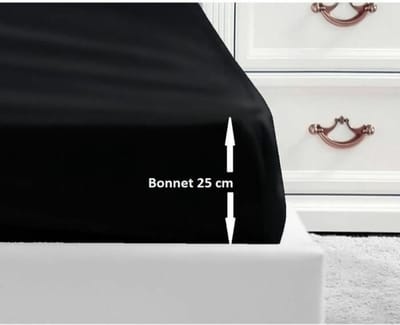 Verstelbaar onderlaken Lovely Home Zwart 180 x 200 (180 x 200 cm)
