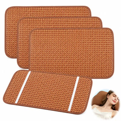 VHV - Kussenslopen - Kussensteun - Koelmat - Koel kussensloop - Ijszijde kussensloop - Set van 4 - Ademend - Koelend - Anti-slip - Voor de zomer en warme nachten - 40*60cm 4pcs - Bruin