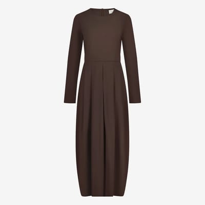 Jackie Dress/LS Technical Jersey | Dark Brown - Dark Brown / XXS