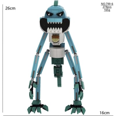 Smiling Critters 4 Actiefiguur Bouwstenen Set Pianosaurus Yarnaby Doey Poppi Constructiespeelgoed Voor Kinderen Verjaardagscadeau