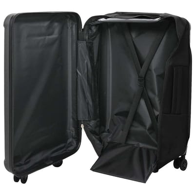 vidaXL - Koffer - met - slot - Donkergrijs - 43 - x - 27 - x - 66 - cm - ABS - Kunststof