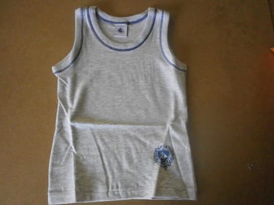 Petit Bateau - Singlet - Grijst - Jongen - 86 / 2 jaar