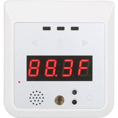 2-in-1 Automatische Digitale Thermometer Contactloze Infrarood Temperatuurmeting + Tijdweergave wit