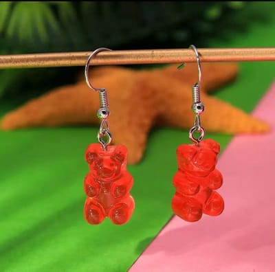 Akyol - beren oorbellen – Rood – oorbellen beertjes – Beertje – Candy - Snoep - beer oorbellen -