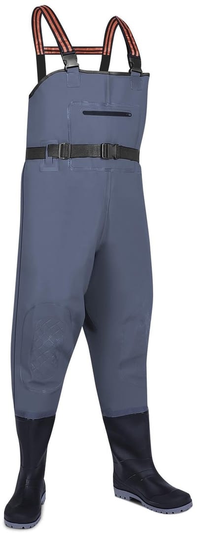 Dailygoods- Waders waterdicht - Borstwaders van verdikt PVC - Unisex waders - Geschikt voor vissen/waden - Ideaal voor werken op vissersboten - Comfortabele pasvorm - Waadbroek
