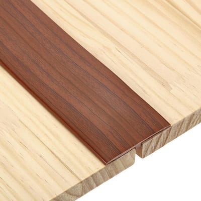 T-profiel overgangsframe voor vloerhoogtecompensatie, zelfklevend PVC deurdorpel, afdekstrip voor parket en laminaatvloeren, 3 m x 5 cm