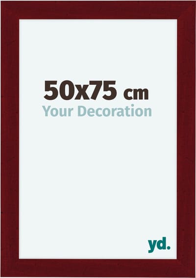 Your Decoration - Fotolijst 50x75 cm - MDF - Wijnrood Geveegd - Como