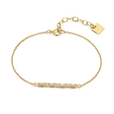 Twice As Nice Armband in zilver, met zirkonia Goudkleurig 16cm+3cm