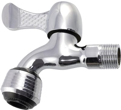 Dailygoods- Wandmontagekraan met beluchter - Vernikkeld - Koudwaterdispenser - Buitenkraan - Muurbeugel - Lichtgewicht 150 g